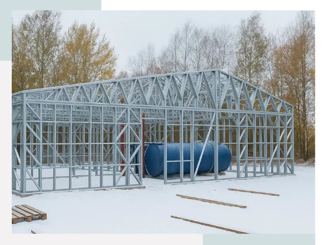 Металлические ангары в Нурлате